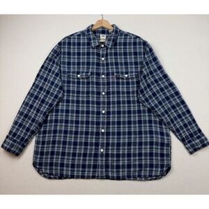 Levi's Mens Relaxed Fit XL Lumberjack Shirt Button Down Pockets Cotton Blend